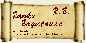 Ranko Bogutović vizit kartica